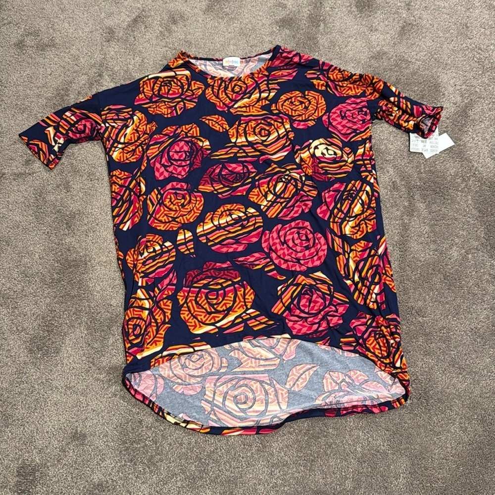 LuLaRoe Irma Floral High Low Tunic Top NWT SIZE XS